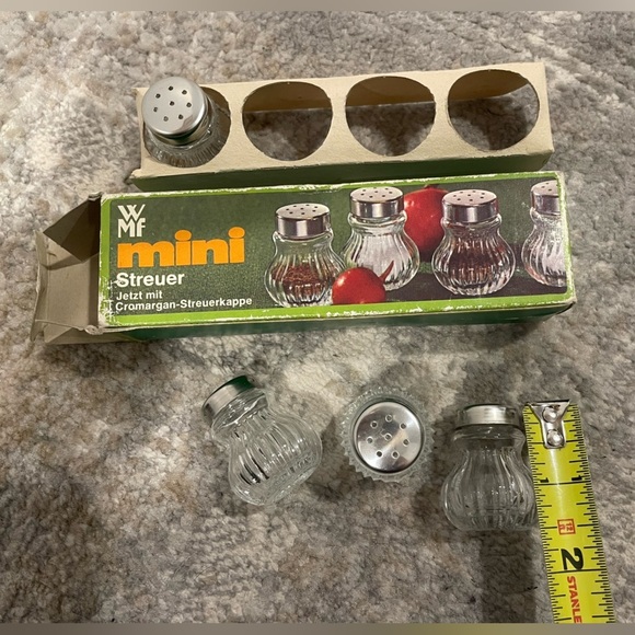 Vintage WMF Mini Streuer Salt & Pepper Shakers Set of 4 Made in Germany New - Picture 4 of 5